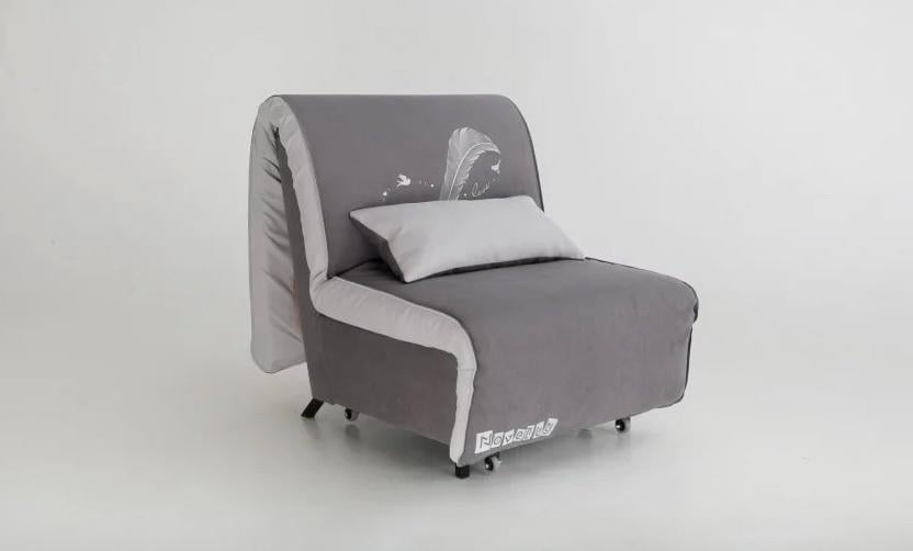 Крісло-ліжко Smile Novelty спальне місце 0,8 см Сірий (31757725)