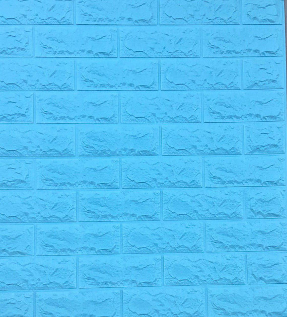 Самоклеящаяся 3D панель Sticker Wall 700x770x7 мм Бирюзовый кирпич (00142)