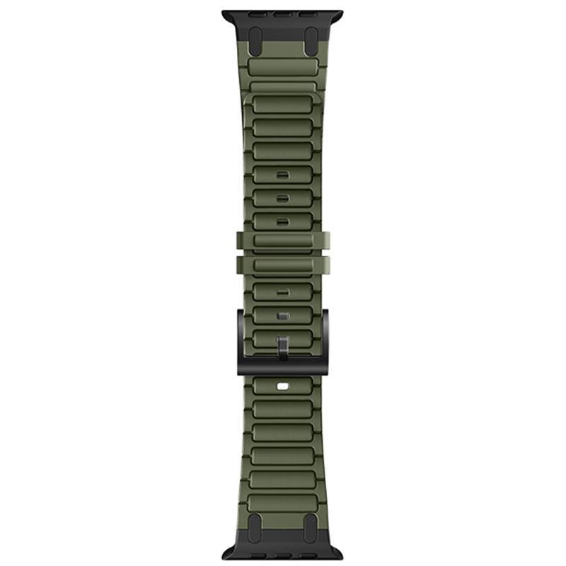 Ремешок Hoco WA35 Emir series thickened silicone strap для Apple watch 44/45/46/49 мм Army Green