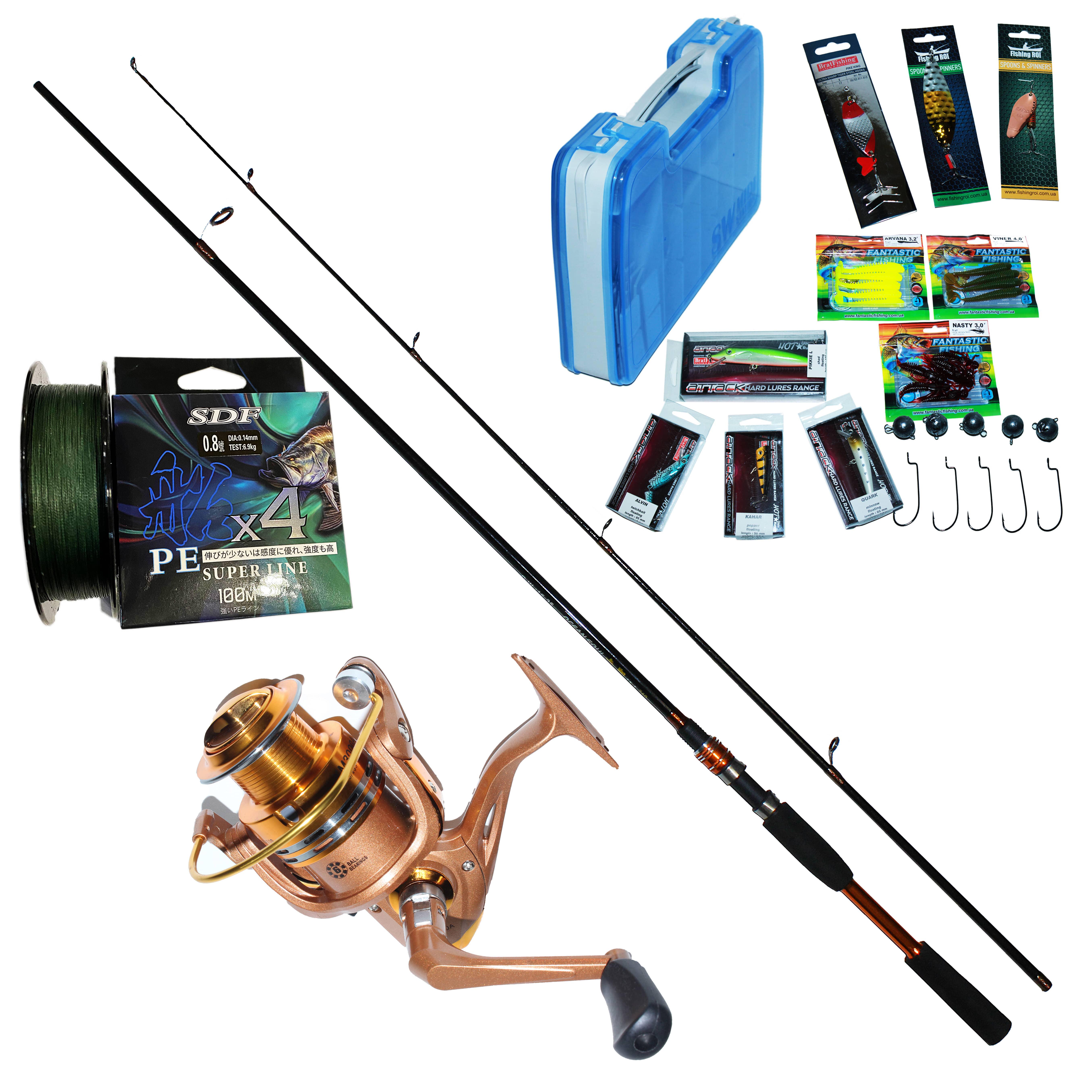 Спінінг-набір на щуку і судака трофейних розмірів 2,40 м