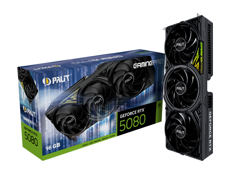 Видеокарта RTX 5080 16GB GDDR7 GamingPro Palit (NE75080019T2-GB2031A)