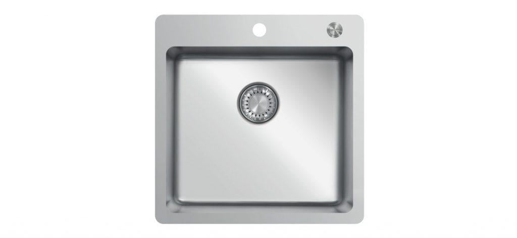 Мойка кухонная Ukinox MEP 500.500 GT 10K полированная и корзина