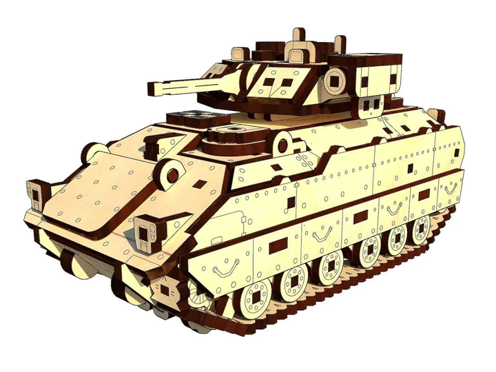 Конструктор деревянный PAZLY Брэдли М2 3D пазлы 196 дет. (100-98-UPZ-017)