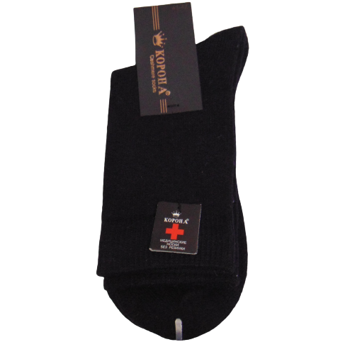 Шкарпетки медичні вовняні Корона 1524-4 р. 41-47 Чорний (1910618091)