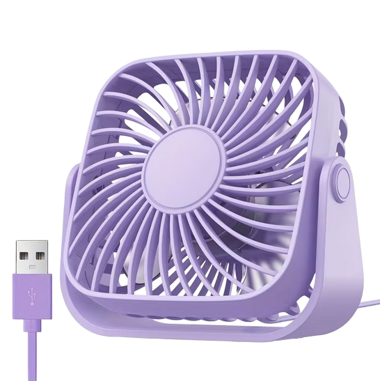 Настольный портативный USB-вентилятор TOPK K-431FI 3 скорости Фиолетовый (35281620)