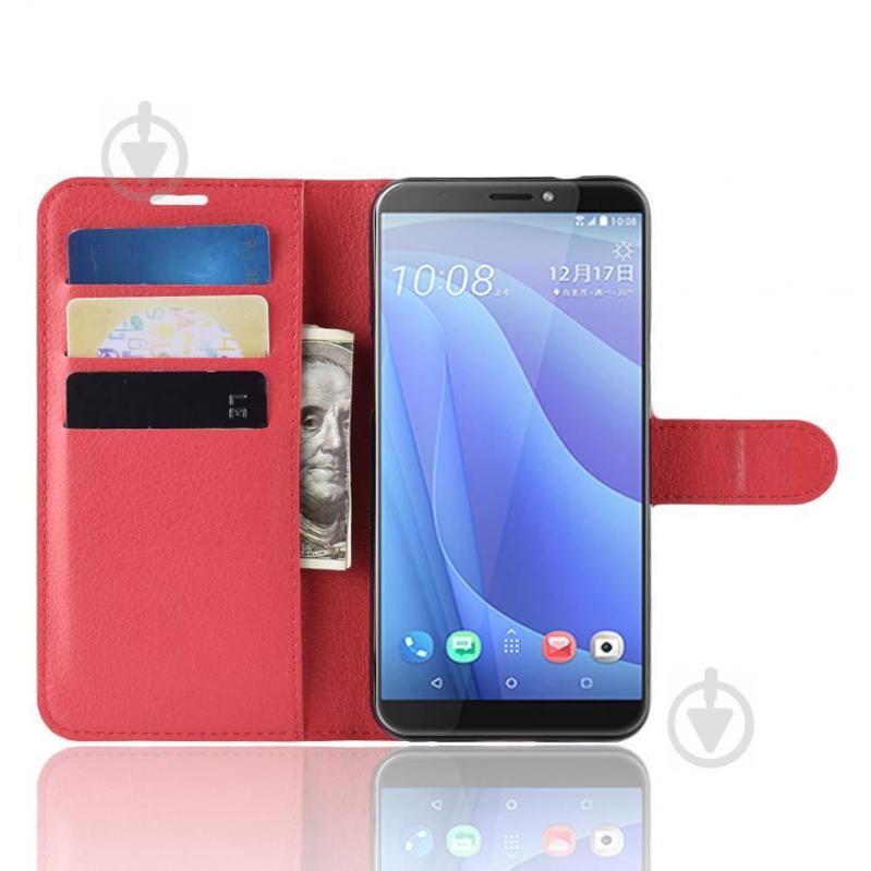 Чехол-книжка Litchie Wallet для HTC Desire 12s Red (hub_QMWj87033) - фото 6