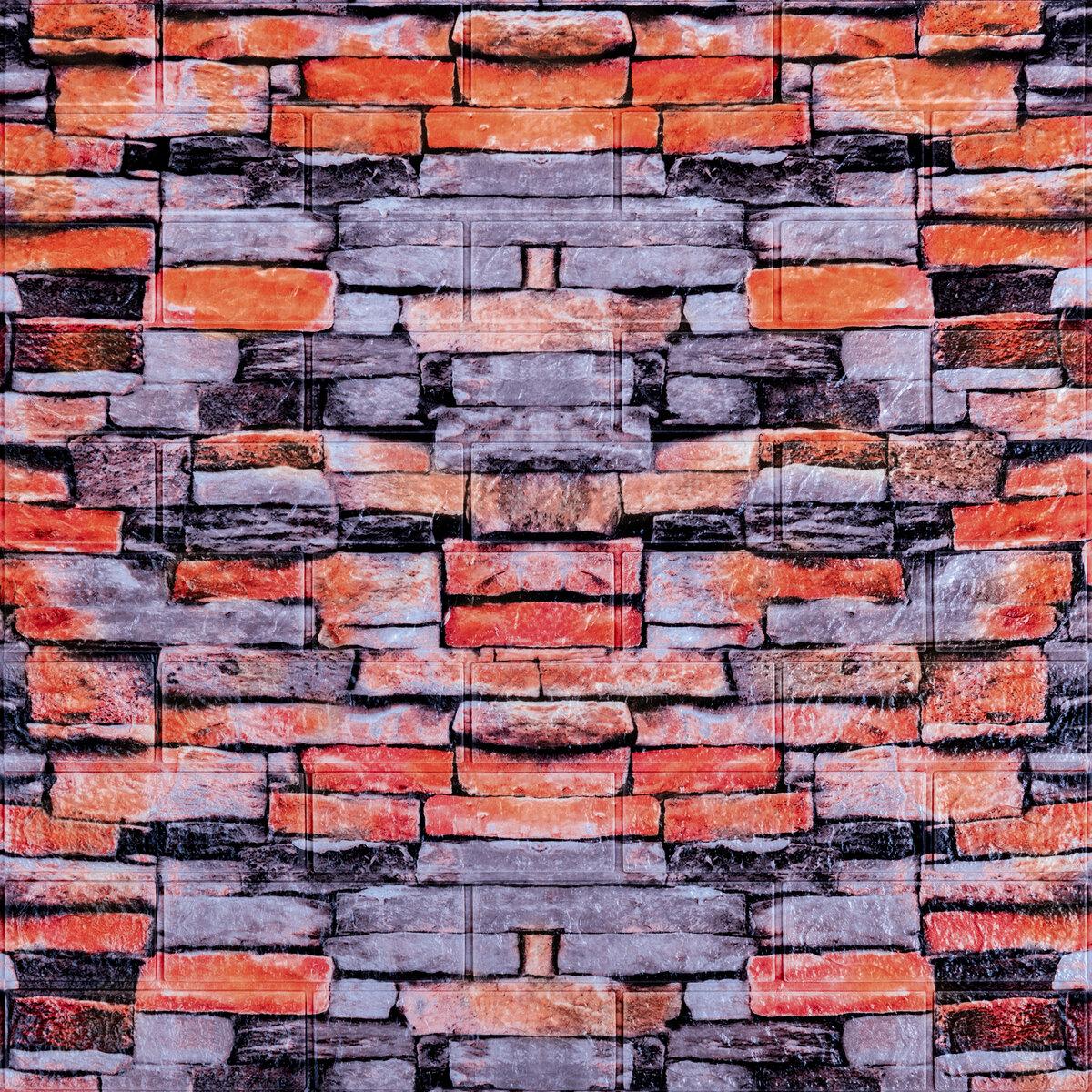 Панель декоративная 3D самоклейка под кирпич Екатеринославский песчаник 700x770x6 мм (045 SW-00000044)