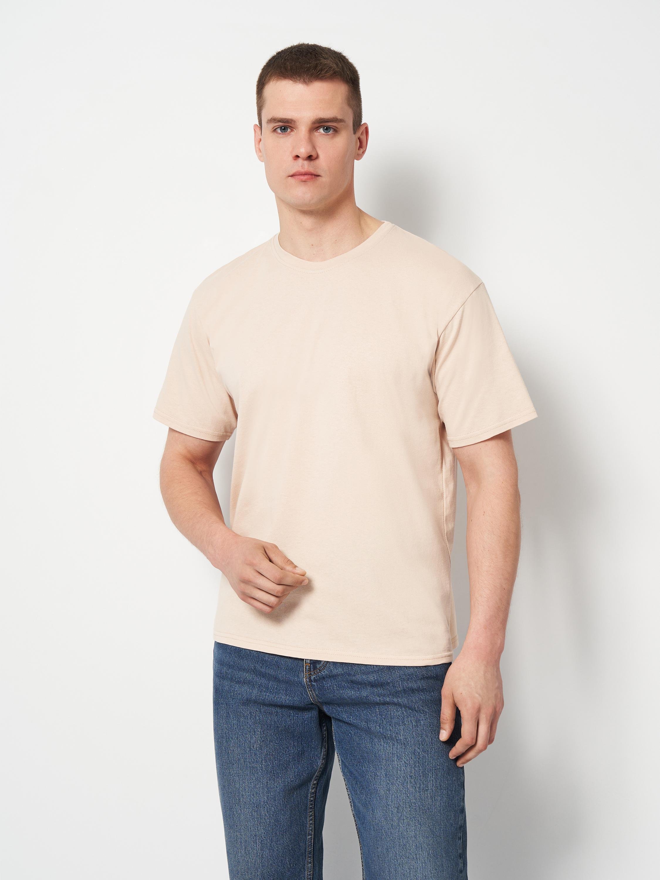 Футболка чоловіча Hibrand оверсайз XL Бежевий (Mn089)