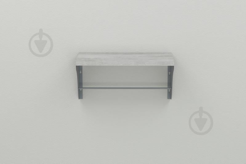 Полка настенная Ferrum-decor Комфи 260x600x240 металл Серый ДСП Урбан Лайт 16 мм (KOM0042)