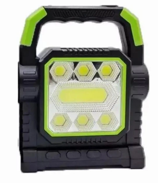 Ліхтар акумуляторний HC-7078 на сонячній панеллі з повербанком Чорний (GR-05408)