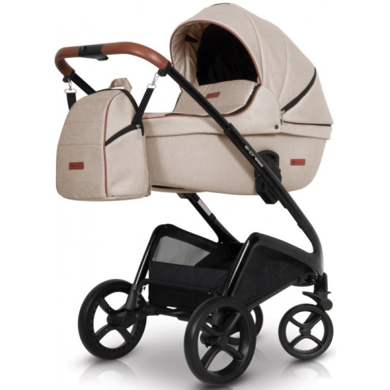 Коляска Euro-Cart Express універсальна 2в1 з дощовиком чохлом на ніжки та сумкою-рюкзак Бежевий