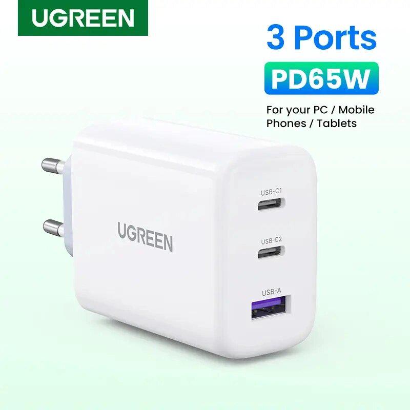 Зарядное устройство сетевое UGREEN PD 65W CD275 White (90496) - фото 11 Зарядное устройство сетевое UGREEN PD 65W CD275 White (90496) - фото 11