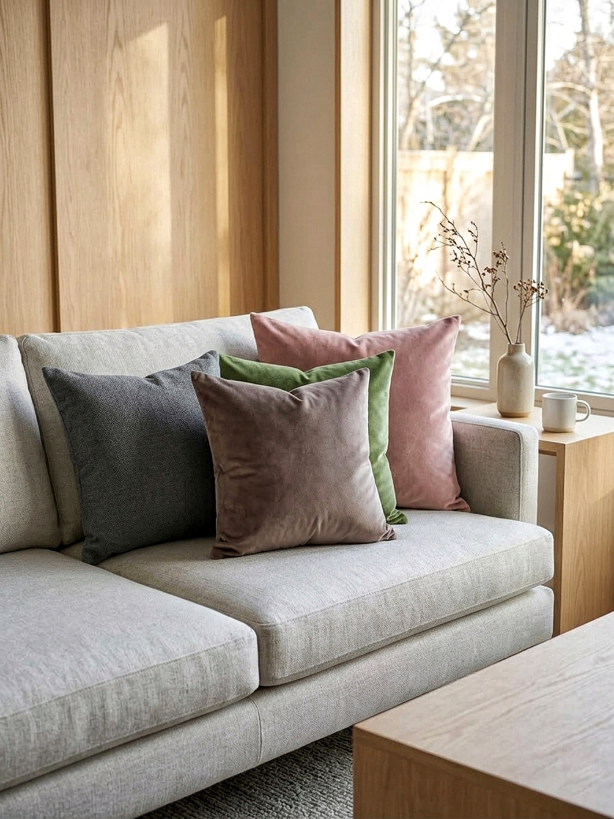 Набор декоративных велюровых подушек 45х45 см 4 шт.