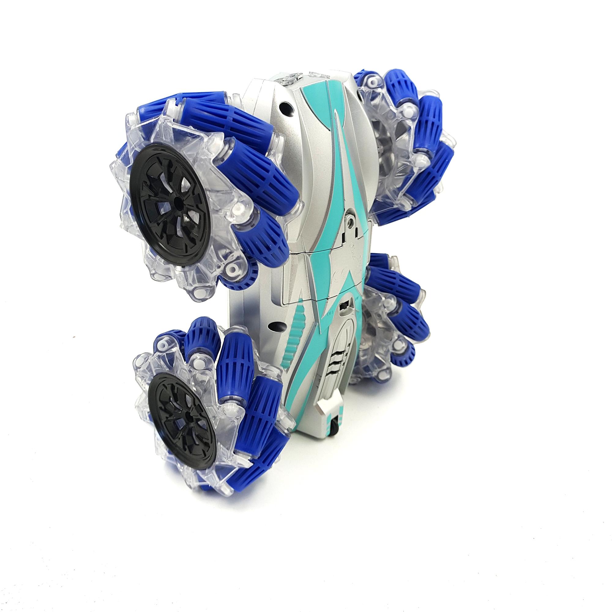 Машинка перевертыш Stunt Elf трюковая с пультом управления/парогенератором/подсветкой 3,7 V 18 см Cиний (117062s) - фото 7