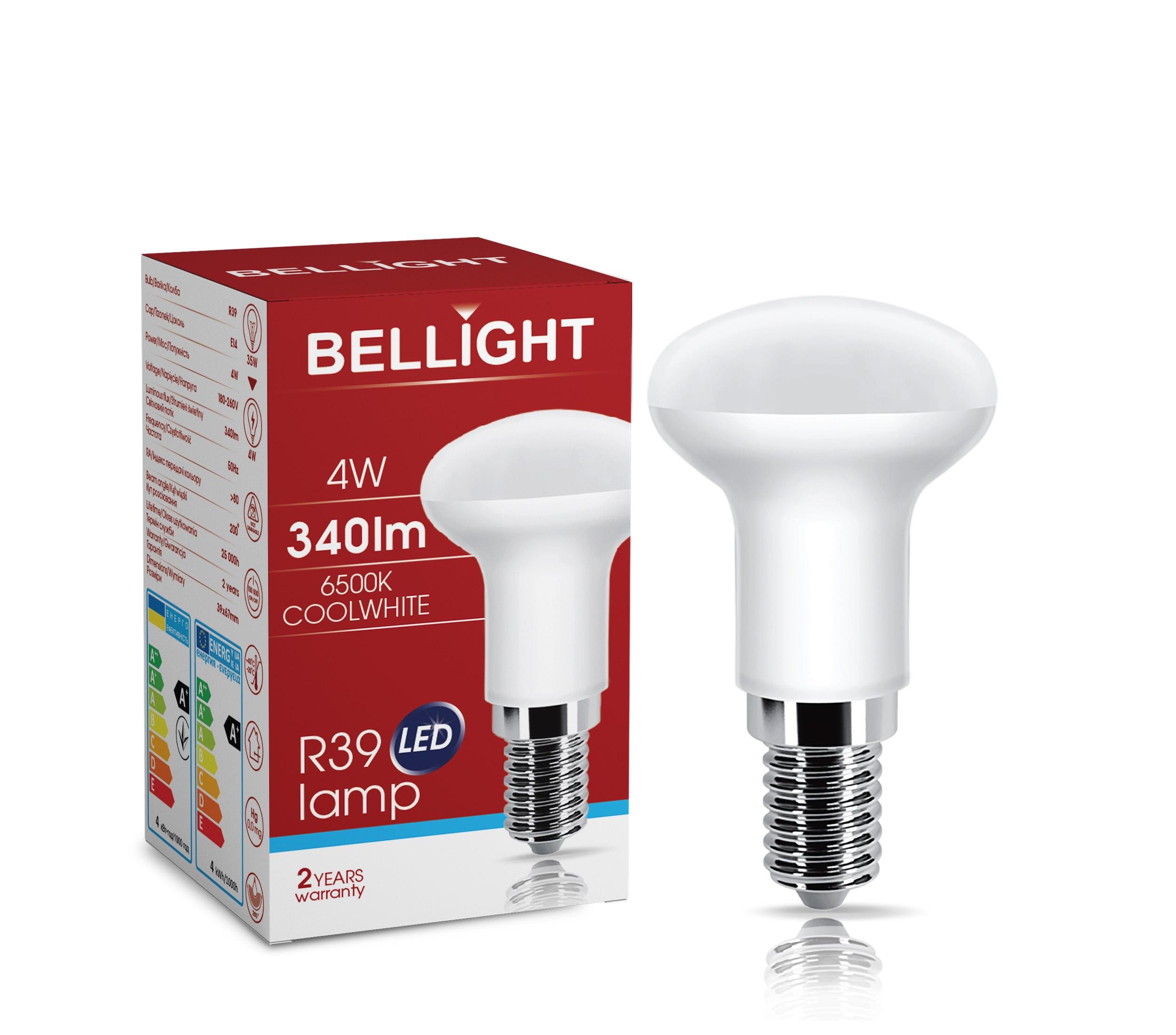 Лампа LED Bellight R39 4W E14 6500K