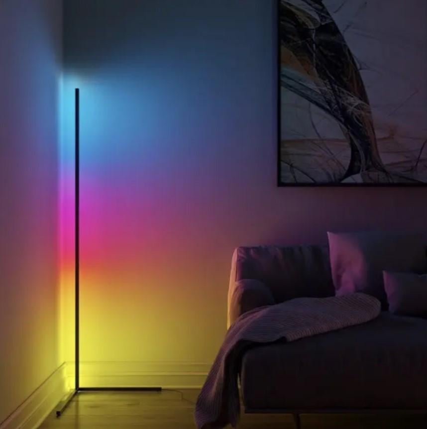 Лампа-торшер напольная LED FLORLAMP светодиодная 1,4м RGB угловая с регулируемой яркостью (23647972)