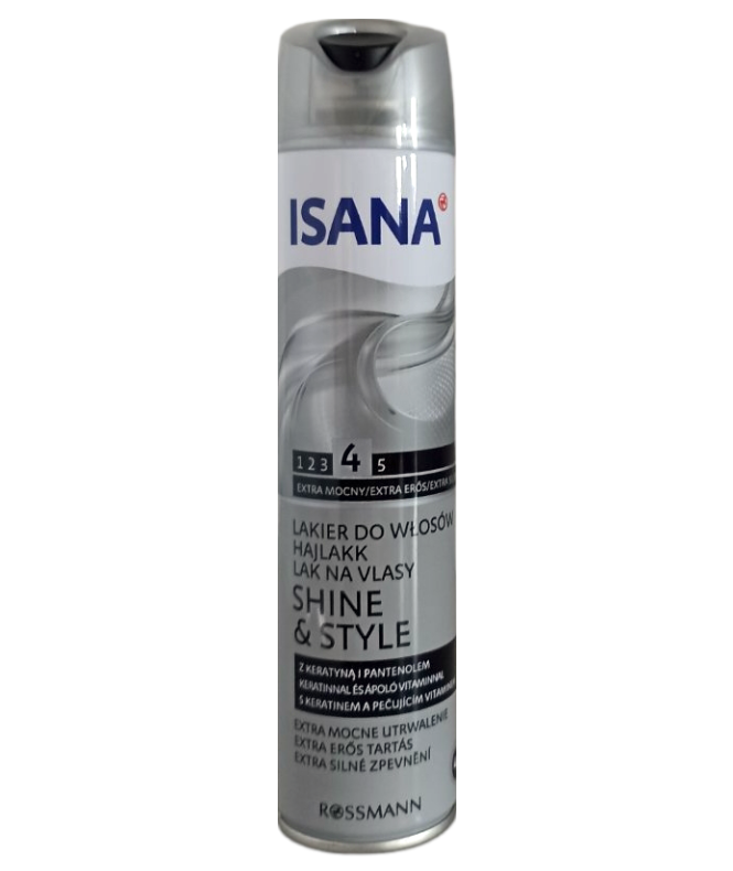 Лак для волос Isana Shine & Style фиксация 4 250 мл (14086)