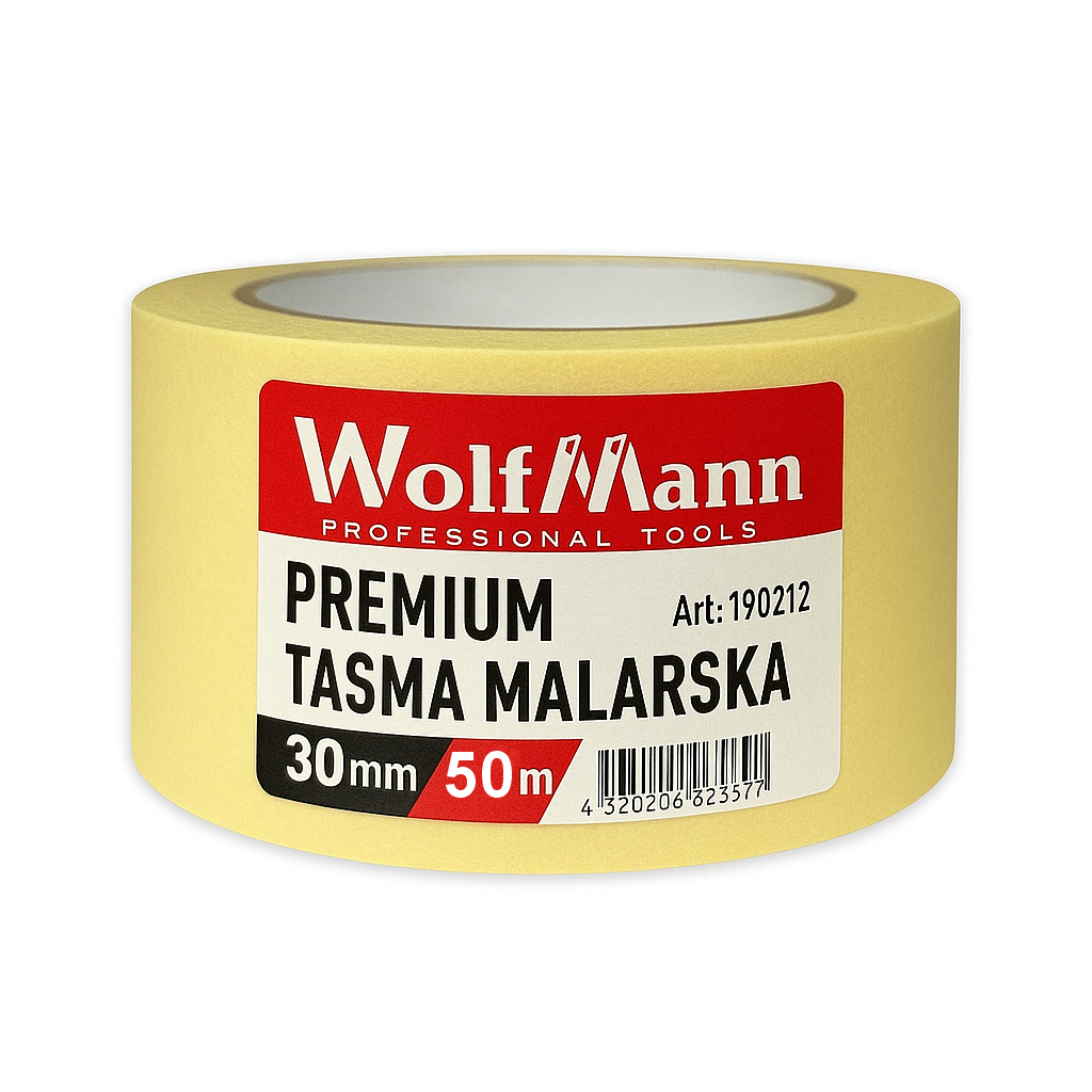 Малярна стрічка WoffMann PREMIUM TASMA MALARSKA 30 мм х 50 м