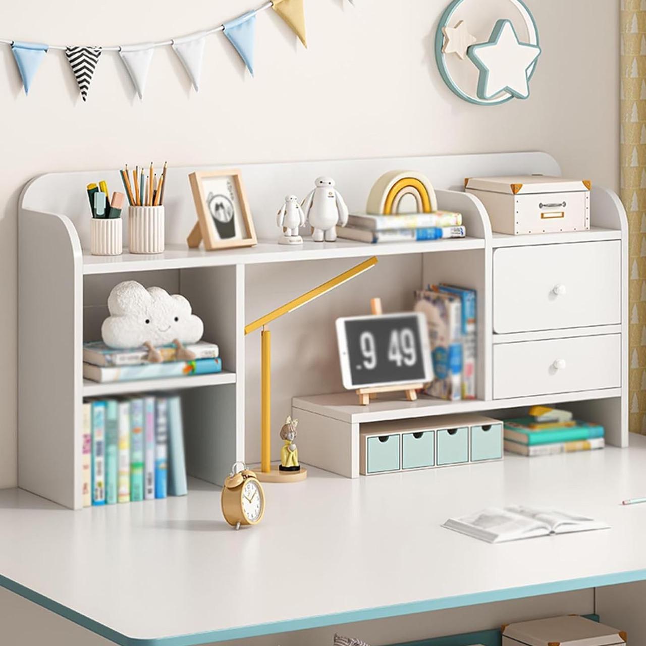 Полка-надстройка настольная из дерева Талерион зефир (АКД-008020)