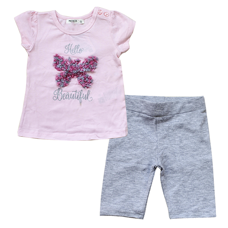 Комплект Breeze 13500 футболка і лосини 86 см Рожевий/Сірий