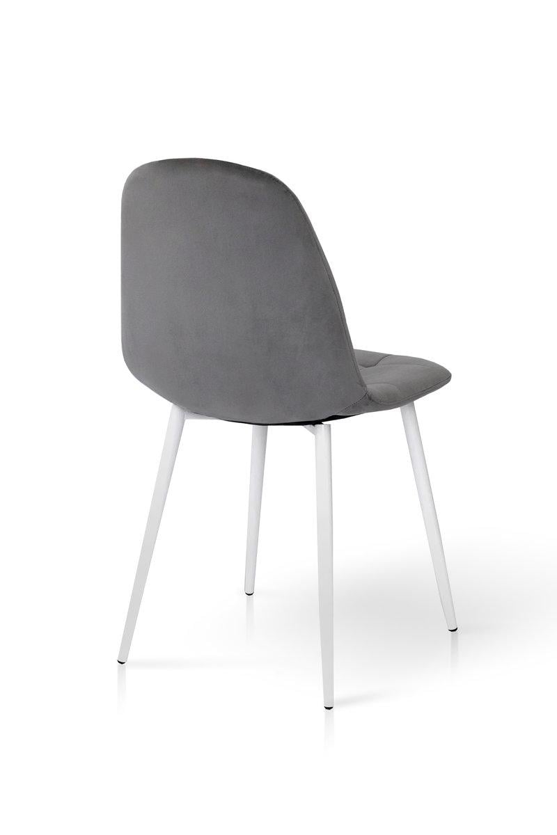 Стул кухонный Мікс Меблі Квест Белый/Велюр/Светло-серый - фото 5 Стул кухонный Мікс Меблі Квест Белый/Велюр/Светло-серый - фото 5