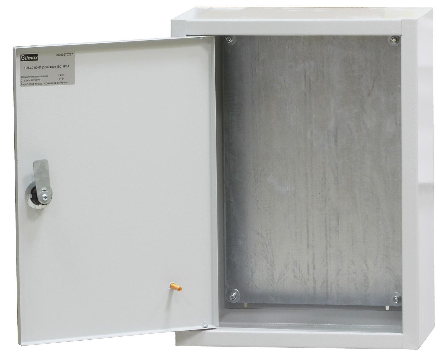 Бокс монтажный Bilmax БМ-401C+П с монтажной панелью металлический навесной IP31 300х400х150 мм (Б00056478)