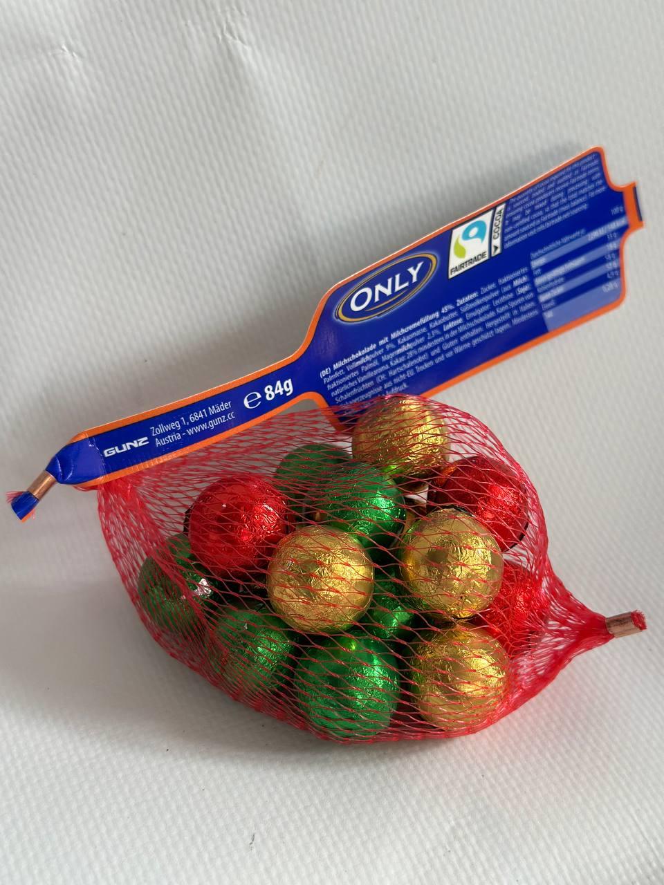 Шоколад молочный ONLY Шарики сеточка 84 г