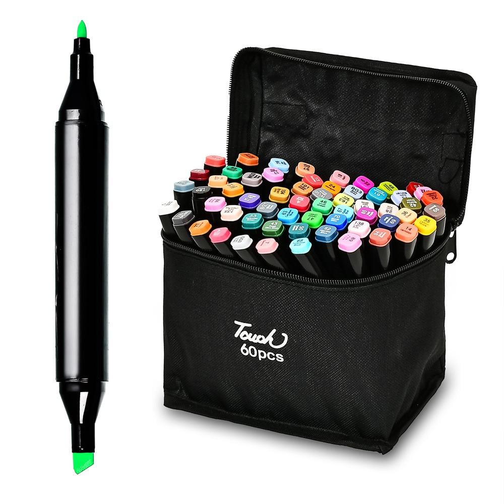 Маркеры двухсторонние WW01787 масляные 60 шт.