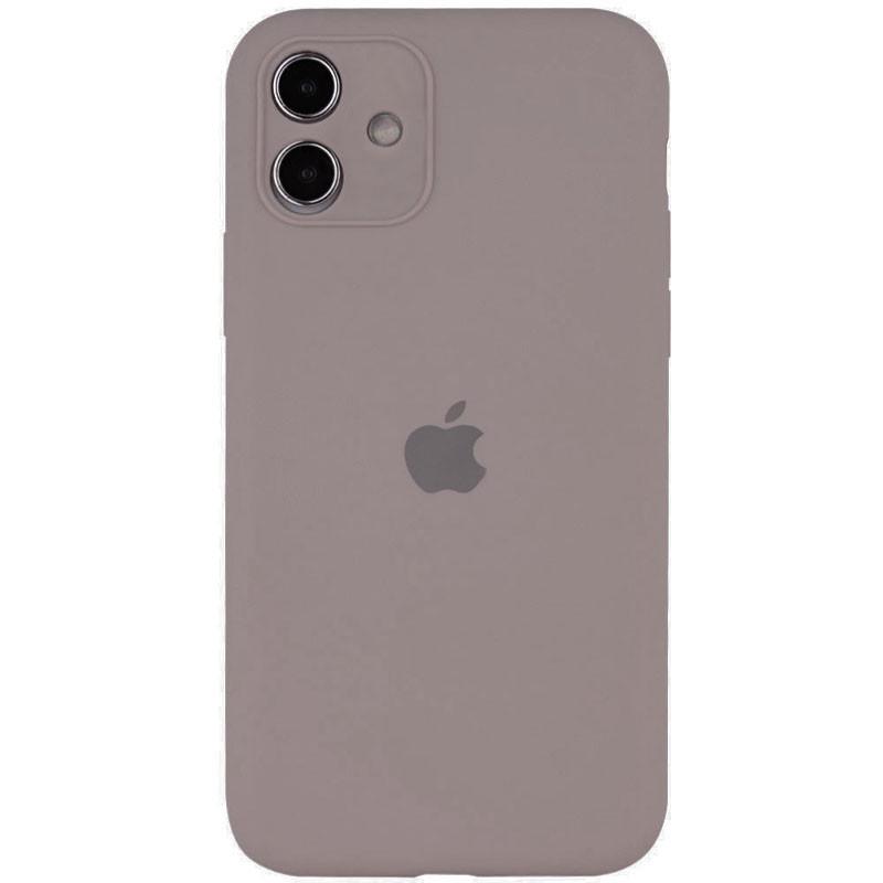 Противоударный чехол Silicone Case Full Camera Protective AA для Apple iPhone 12 6.1" Серый/Lavender