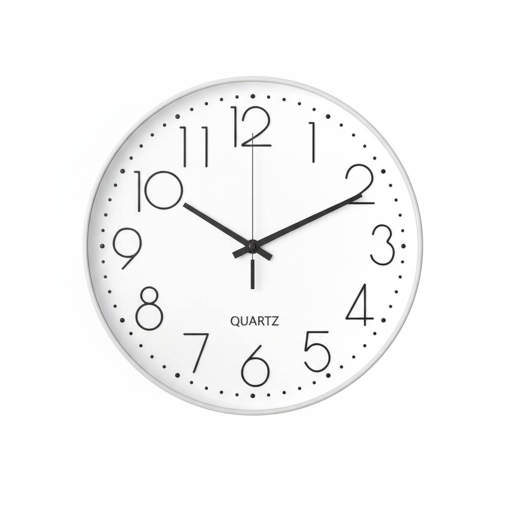 Часы настенные бесшумные 30 см Белый (8/751)