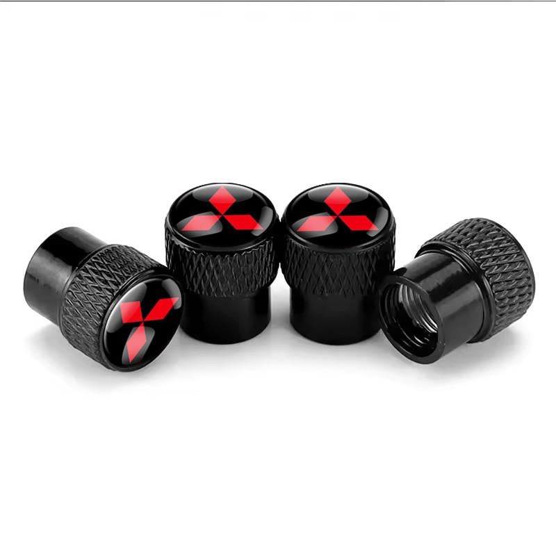 Набор защитных колпачков на ниппель SUNROZ Caps для Mitsubishi Rif Metal Black Митсубиси 4 шт. (A67795)