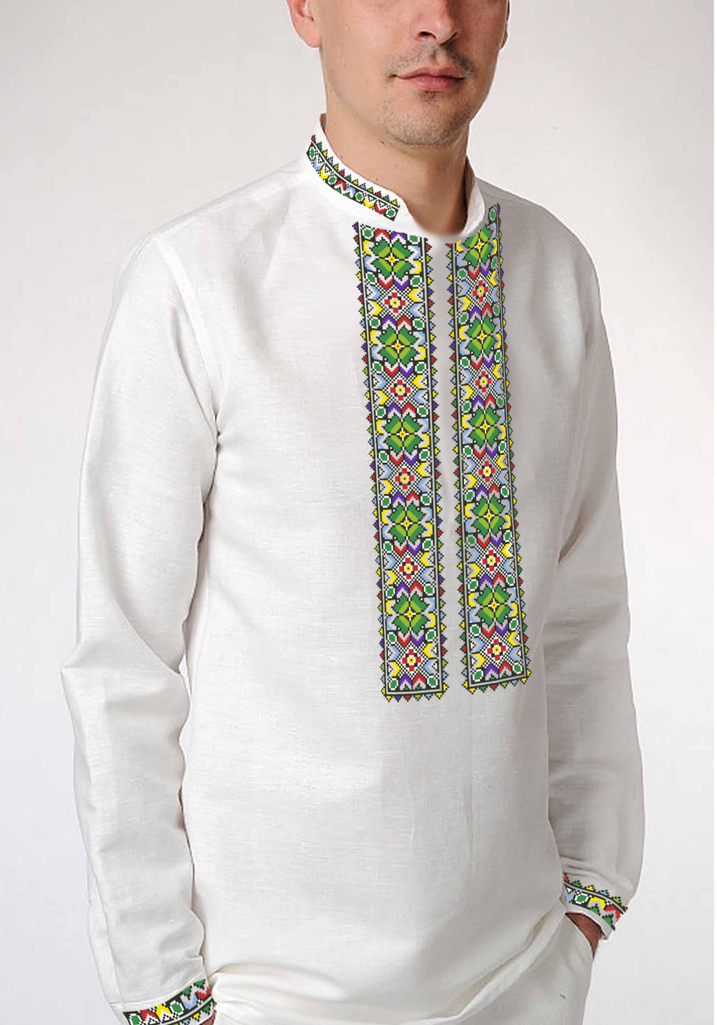 Заготовка для вишивки нитками або бісером сорочка СЧД-391 домоткане полотно