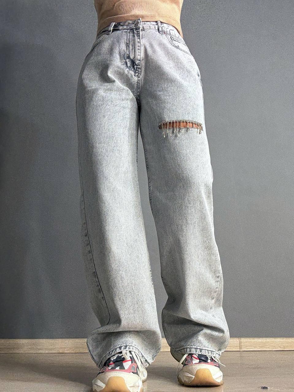 Джинси жіночі ITS Basic 2775 STRAIGHT FIT прямі розріз каміння прямі від стегна р. 38 Сірий (1723) - фото 8 Джинси жіночі ITS Basic 2775 STRAIGHT FIT прямі розріз каміння прямі від стегна р. 38 Сірий (1723) - фото 8