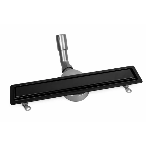 Душовий канал PL 5304 з бортом 70 см Black