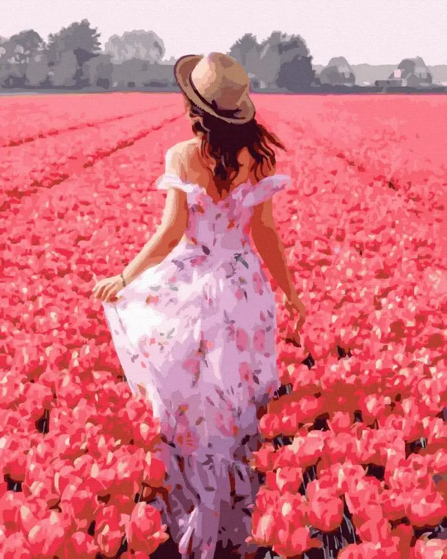 Картина по номерам Brushme Море тюльпанов 40x50 см (BRM31532)