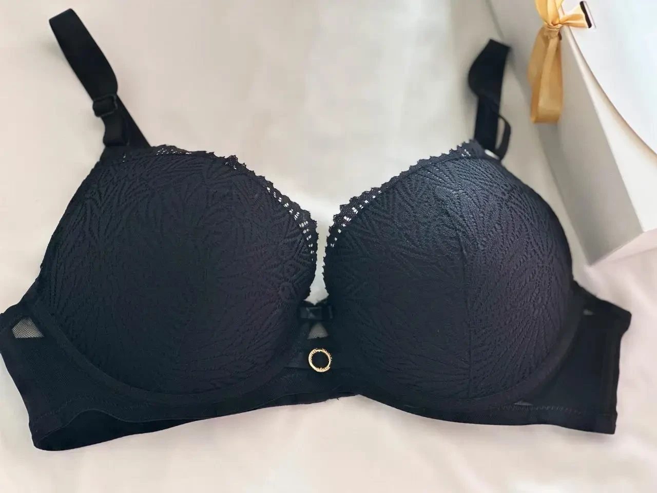 Бюстгальтер Weiyesi на косточках из Push-Up 100D Черный (2367)