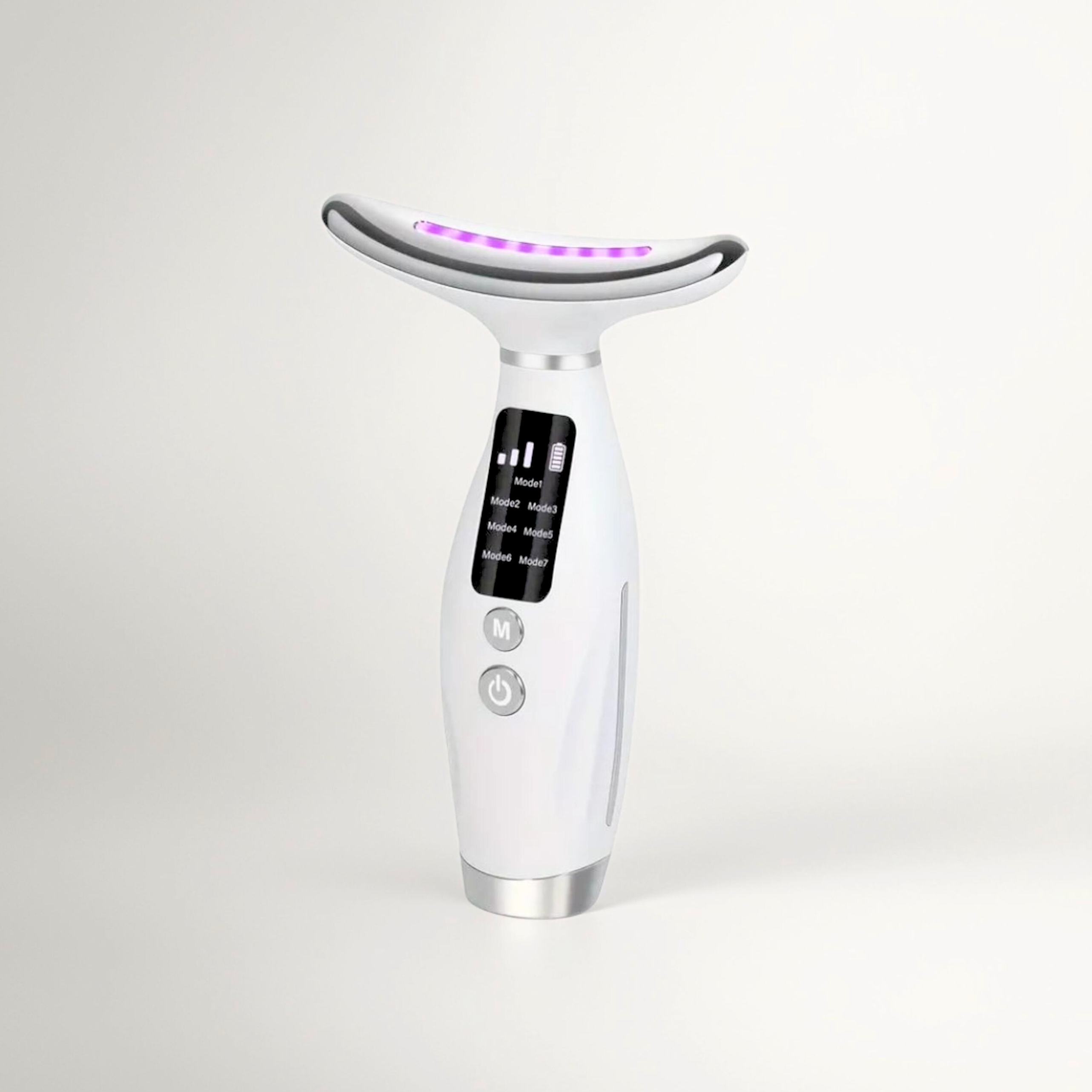 Аккумуляторный электрический для лица Neck Beauty Device с LED-дисплеем/7 режимов, USB-зарядка