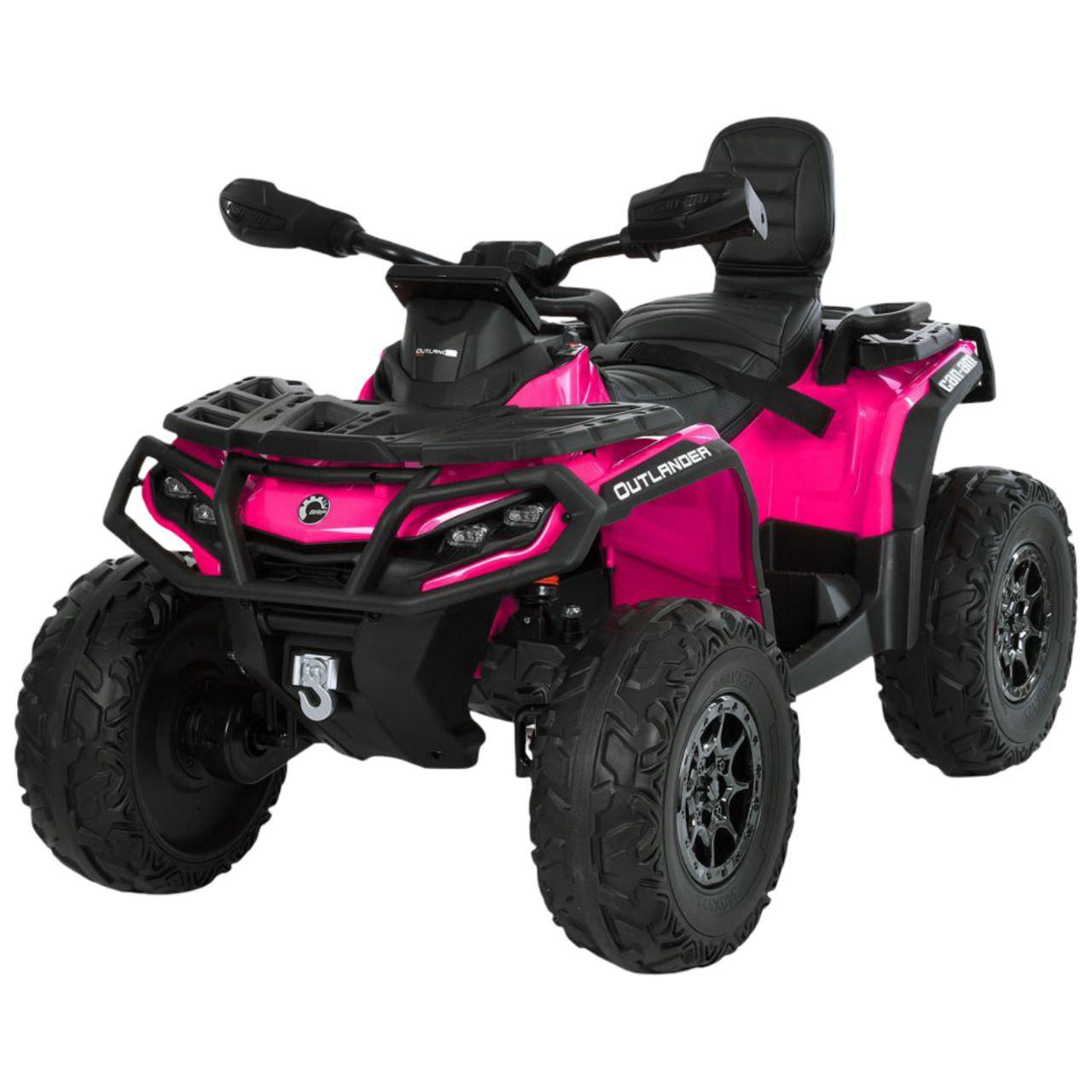 Квадроцикл детский двухместный M 6080EL-8-2 24V Can-Am 4 мотора по 200W/кожаное сиденье/EVA колеса Розовый (32157365)