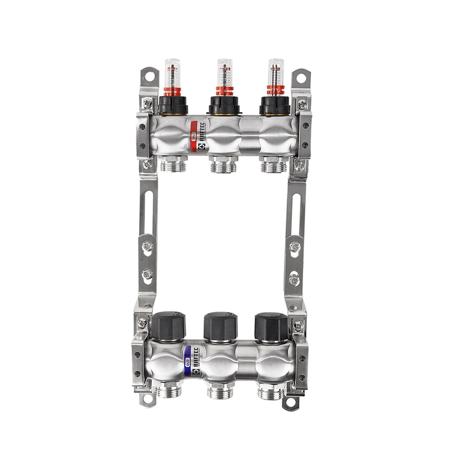 Коллектор с расходомерами Raftec RC03-03 1"x3 (4548614) Коллектор с расходомерами Raftec RC03-03 1"x3 (4548614)
