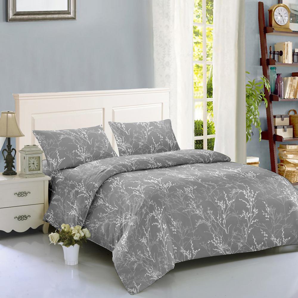 Комплект постільної білизни Soho євро 200х220 см Branch Grey (UG-WY23-675-2-1)