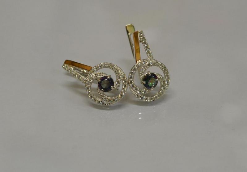 Серебряные серьги Sil 115s-9 Мистик (Sil-871)