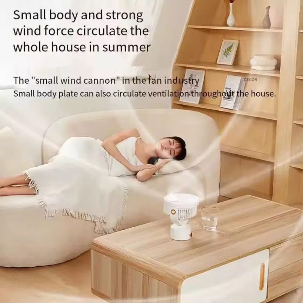 Вентилятор портативний WT-F70 з таймером 3 швидкості з акумулятором 4000 мАг (786783) - фото 3 Вентилятор портативний WT-F70 з таймером 3 швидкості з акумулятором 4000 мАг (786783) - фото 3