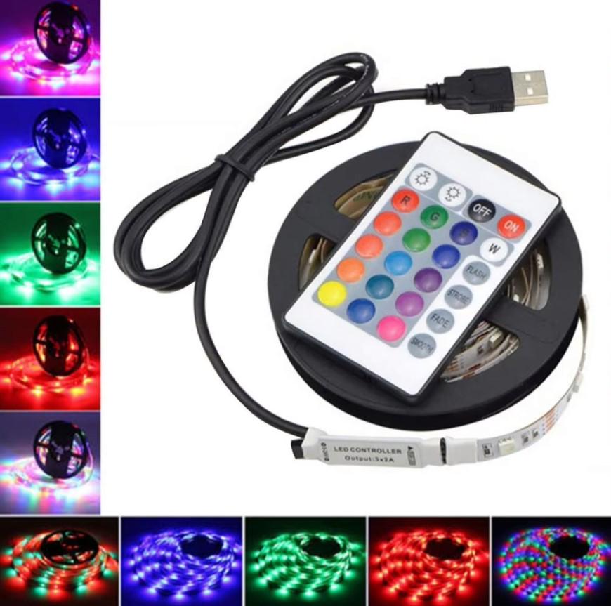 Гірлянда-стрічка Smart RGB USB/BlueTooth/керування через смартфон 5 м Різнокольоровий (1000-RV-23) - фото 2