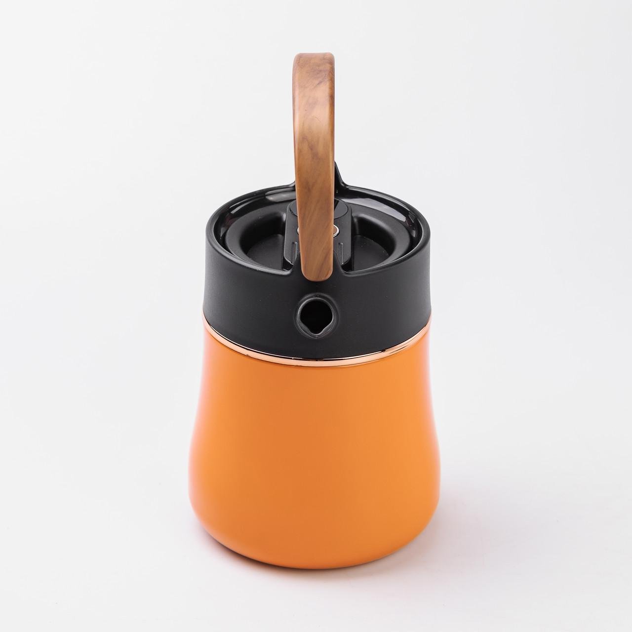 Чайник-термос с заварником и датчиком температуры 700 мл Оранжевый (HP-14-22O) - фото 2