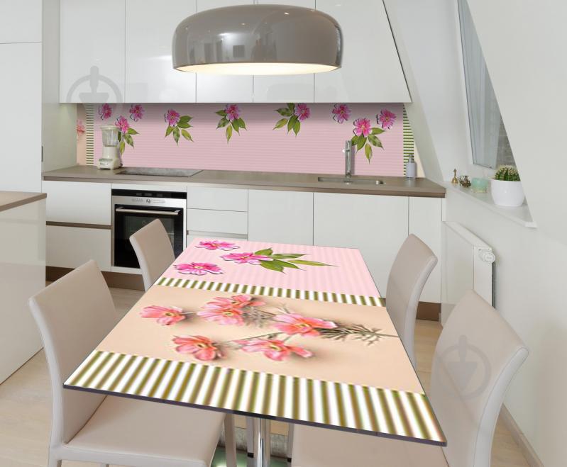 Наклейка вінілова на стіл Zatarga "Рожеві колір" 600х1200 мм Наклейка вінілова на стіл Zatarga "Рожеві колір" 600х1200 мм