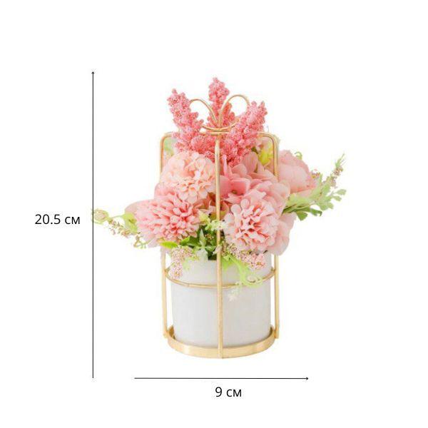 Композиция искусственных цветов в вазоне C00576-2 Розовый - фото 8 Композиция искусственных цветов в вазоне C00576-2 Розовый - фото 8