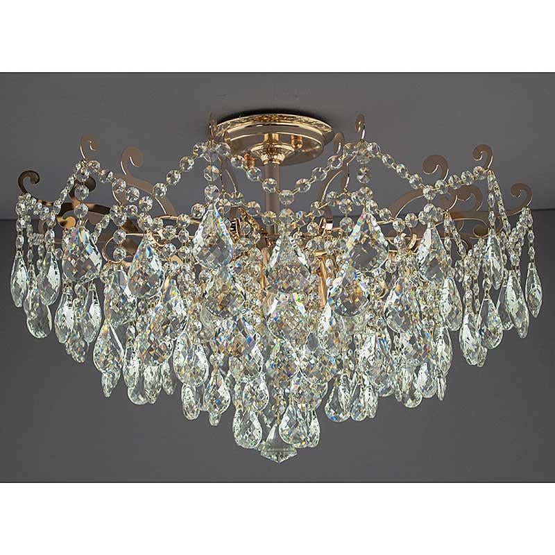 Люстра кришталева Lighthouse SH-12533/6 FG на шість ламп Золотий (9045)