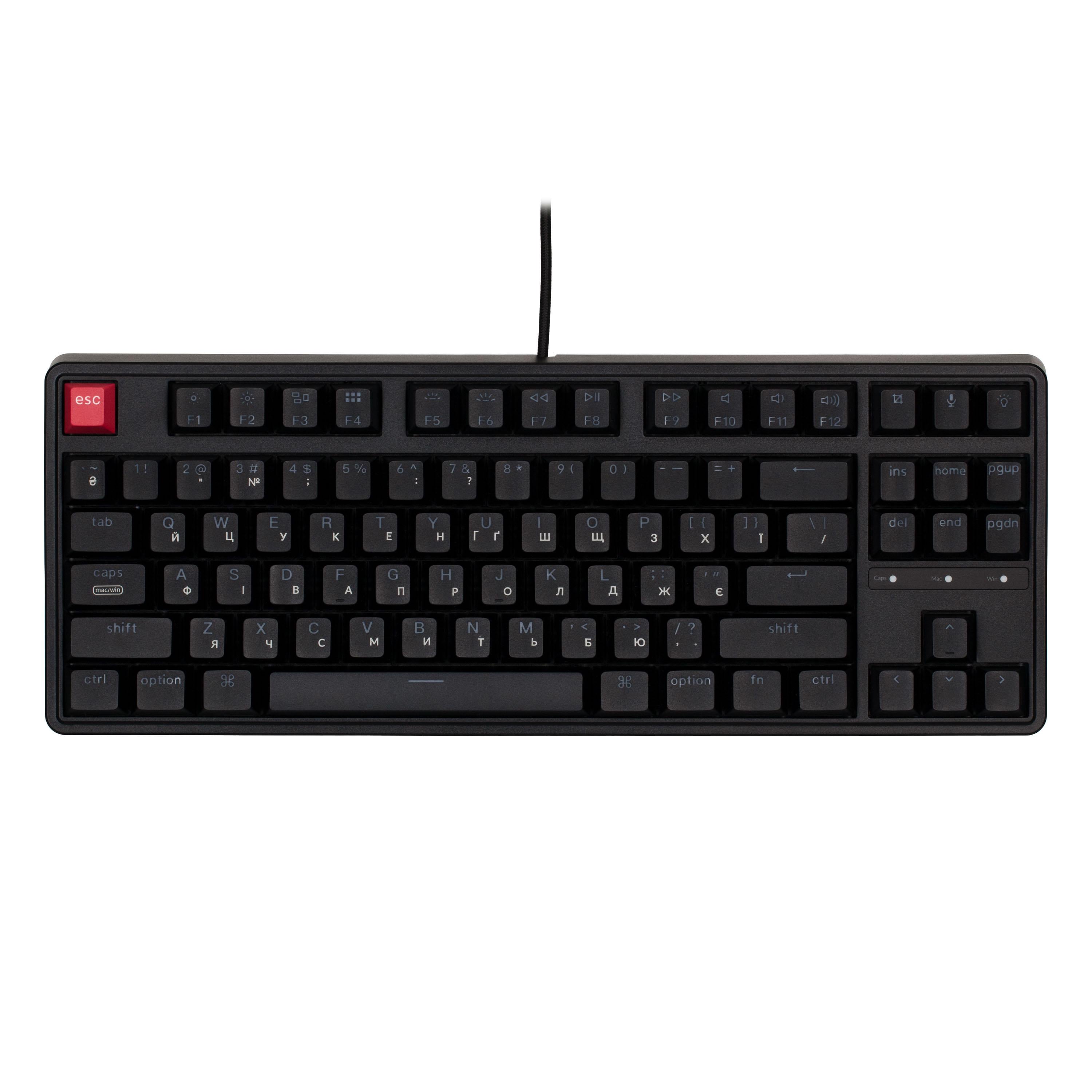 Клавиатура механическая Keychron C3 Pro V2 с подсветкой USB-A EN/UKR Черный (C3PX-H3-UA)