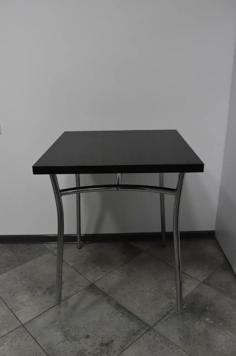 Обідній стіл 60х80х75 см Чорний/Хром (28374357)