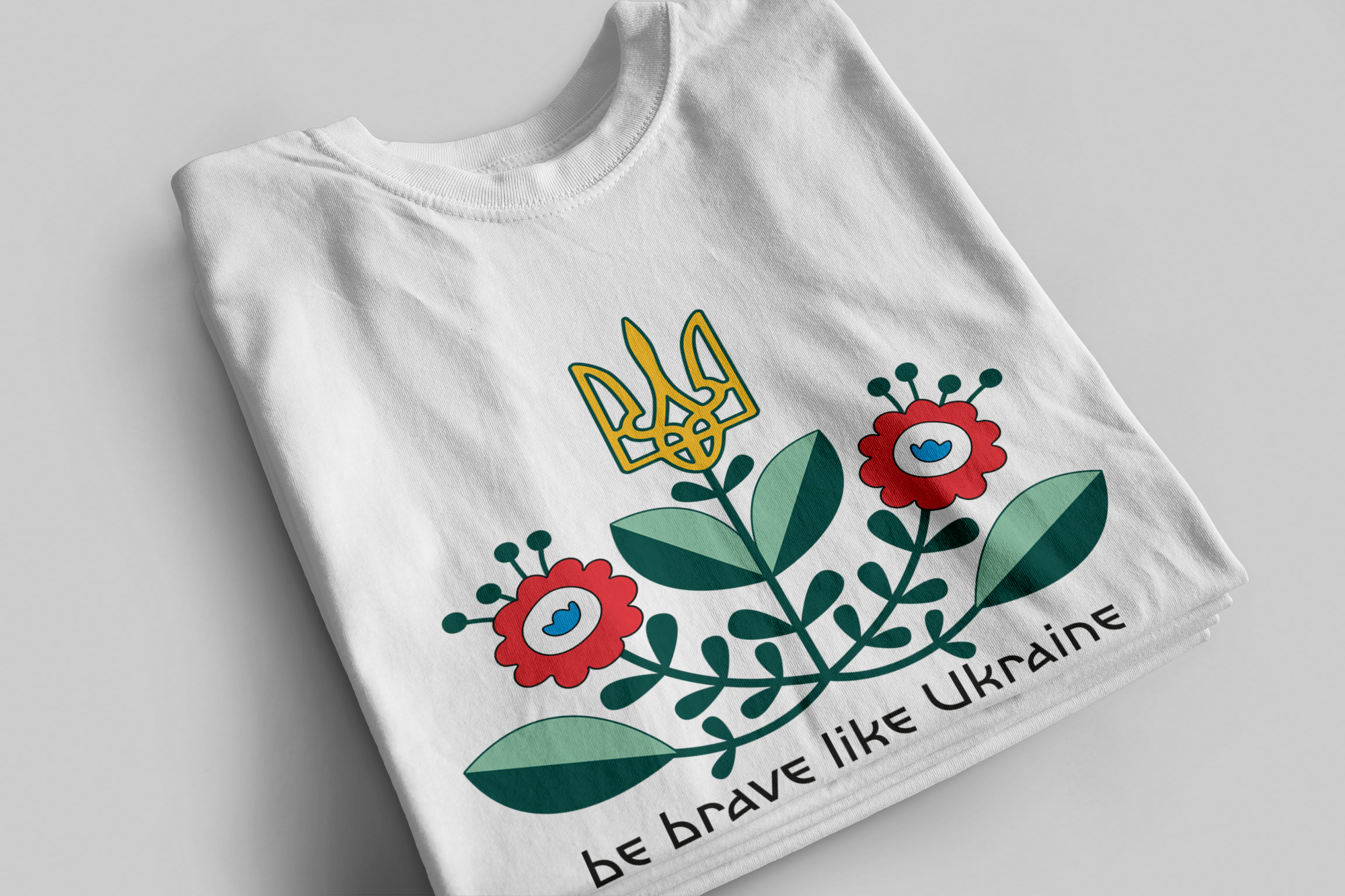 Футболка женская патриотическая Ufree с принтом Be Brave like Ukraine S Белый (20051-1W-S) - фото 4